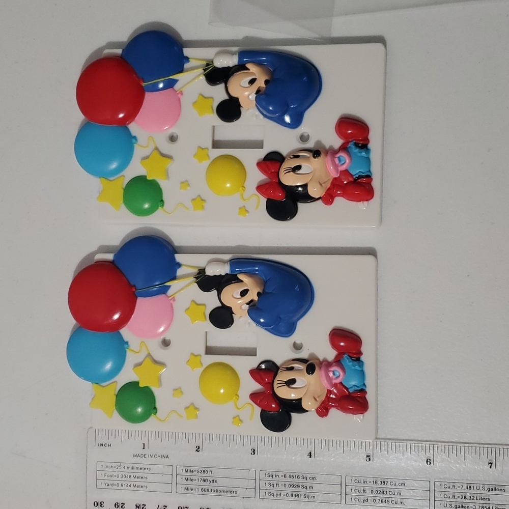 Vintage 1984 Disney Baby Mickey light switch cover